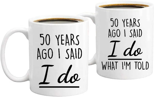 50th Anniversary Coffee Mug for Husband & Wife